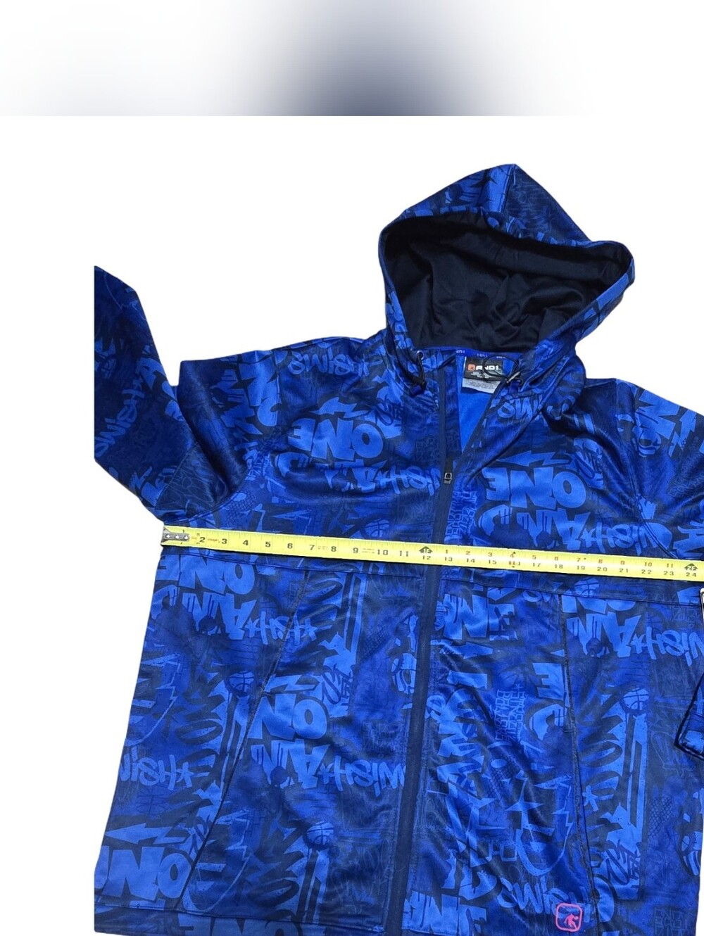 ANDI Men's Hooded Graphic Jacket Layering Streetwear Y2K Graffiti Size XL - Picture 8 of 12